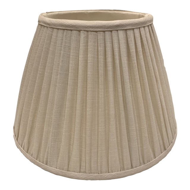 Fermoie Lamp Shade in Cream Moire For Sale