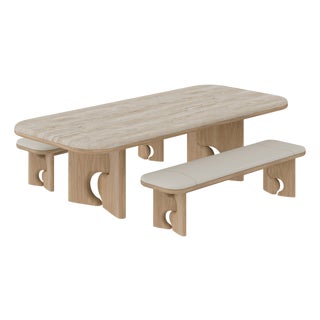 Portman Dining Set by Wood Tailors, Set of 3 For Sale