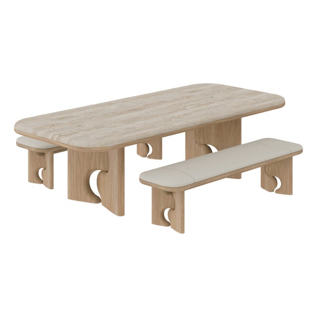 Portman Dining Set by Wood Tailors, Set of 3 For Sale