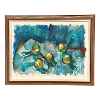 Bergengren, Abstract Composition, 1970, Oil on Canvas, Framed For Sale