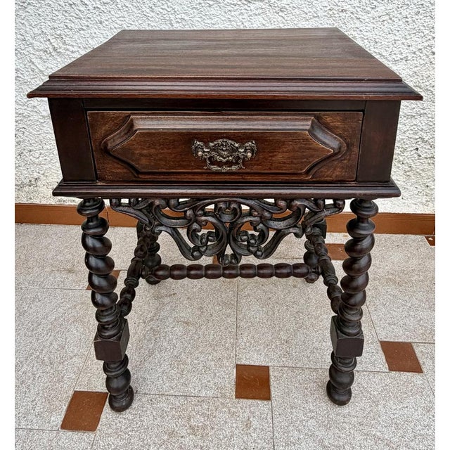 Portuguese Barley Twist Nightstands, 1940s, Set of 2 For Sale - Image 14 of 15