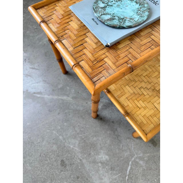 Nesting Tables in Rattan and Wicker, 1970, Set of 4 For Sale - Image 17 of 18