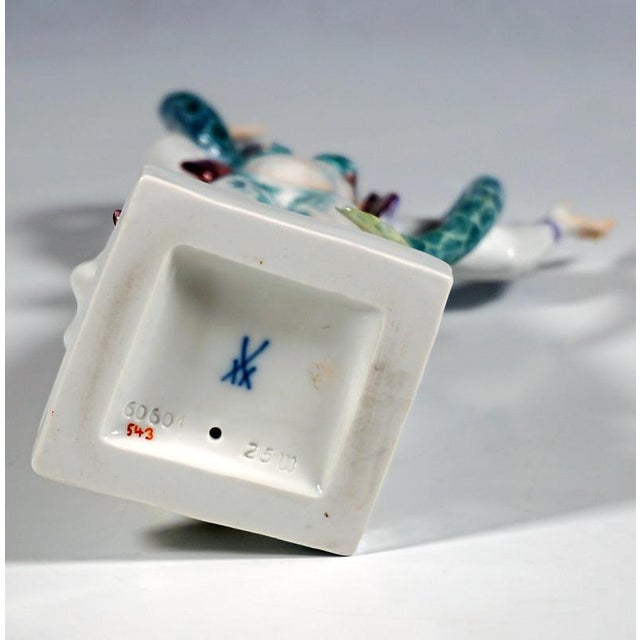 1990s Snake Charmer Circus Figurine by Peter Strang for Meissen, 1998 For Sale - Image 5 of 6