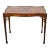Baker Stately Homes Collection Flame Mahogany Carved Marlborough Tea Table For Sale