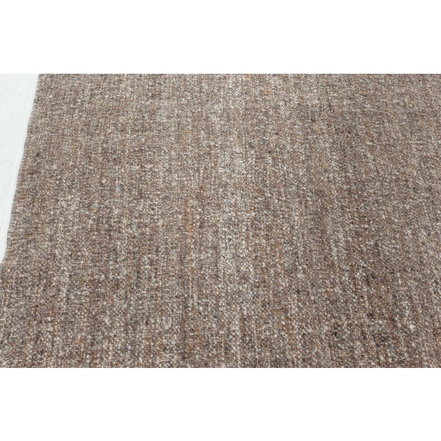 Modern Flat-Weave High-Low Runner in Nettle Mix & Yak Wool by Doris Leslie Blau For Sale - Image 4 of 8