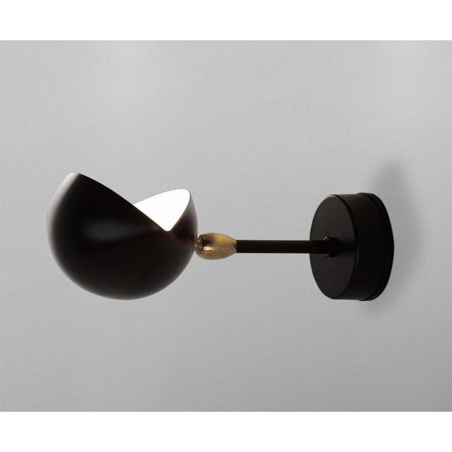Mid-Century Modern Black Eye Wall Lamp from Serge Mouille For Sale - Image 3 of 10