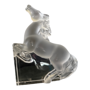Lalique Crystal Kazak Large Rearing Horse 8.5” C. 1980s France