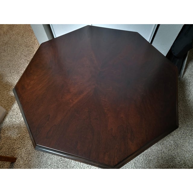 Victorian Late 19th Century Octagon Victorian Parlor Table For Sale - Image 3 of 4