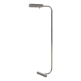Midcentury Steel and Chrome Pharmacy Floor Lamp After Casella For Sale