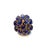 Bochic "Orient" Vintage Blue Sapphire Vintage Cluster Ring Set 18K Gold & Silver For Sale - Image 11 of 18
