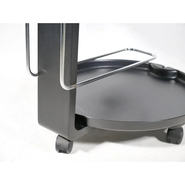 Black Vintage German Serving Car by Waldemar Rothe for Rosenthal, 1980s For Sale - Image 8 of 10