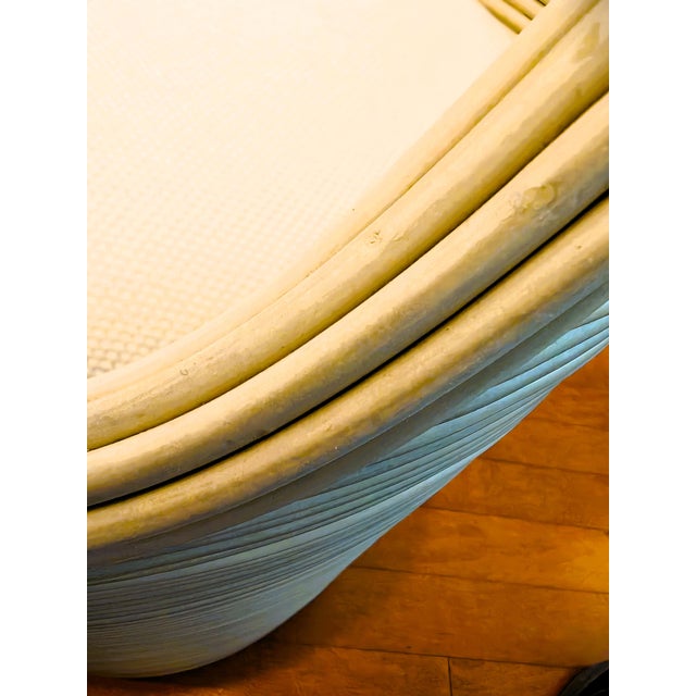 Palecek Enzo Swivel Stool Whitewash Pole Rattan For Sale In New York - Image 6 of 8