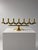 Metal Swedish Grace Brass 7-Arm Candelabra by Lars Holmström, 1930s For Sale - Image 7 of 7