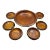 Mid Century Wooden Bowl Serving Set - a Set of 7 For Sale