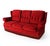 Mid-Century Modern 1960s Mid Century Tufted Back Ruby Red Sofa For Sale - Image 3 of 14