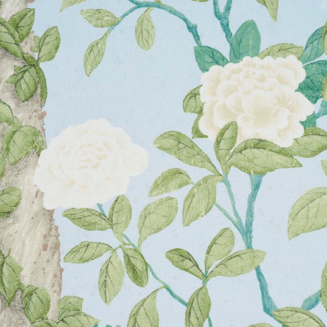 Schumacher SAMPLE - Schumacher x Miles Redd Madame De Pompadour Panel Fabric In Blue For Sale - Image 4 of 4