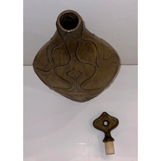 Versatile Global Views Moroccan Style Bronze Glazed Ogee Pottery Jar, showroom floor sample