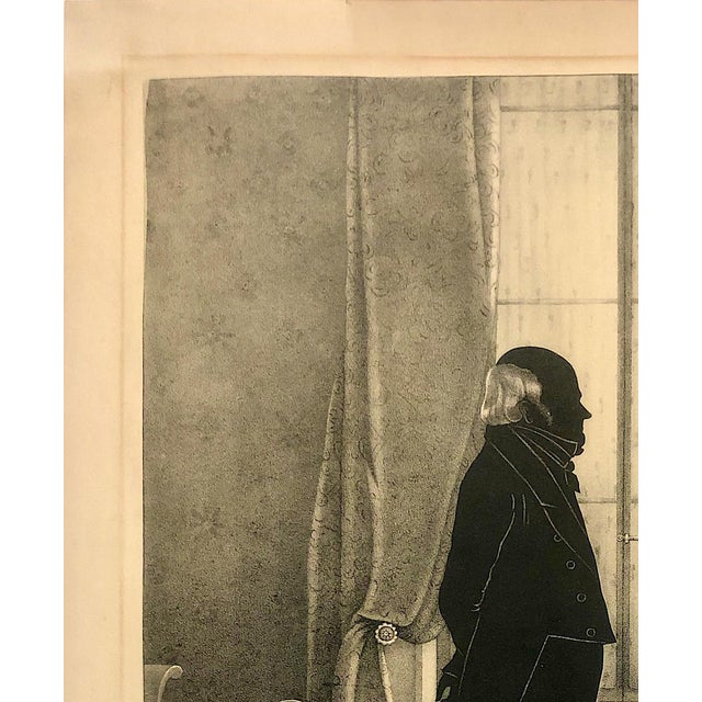 American President John Quincy Adams, in a 1931 Facsimile Reissue of the 1844 Silhouette Lithograph, by William Henry Brown For Sale - Image 3 of 8