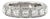 Platinum 5.34ct Diamond Cushion Cut Round Pave Halo Diamond Eternity Band Ring, Size 7.5 For Sale