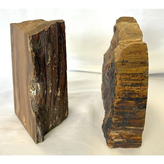 Vintage Wood Mismatched Bookends- A Pair For Sale - Image 4 of 12