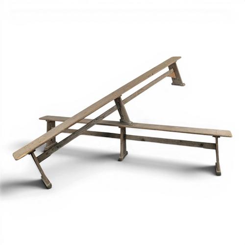 Large Farm Benches, Set of 2 For Sale - Image 9 of 9