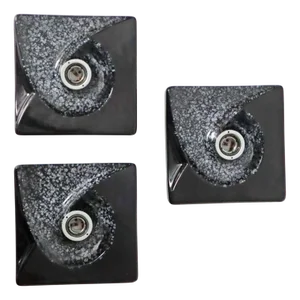 Black Galaxy Swirl Ceramic Wall Lights by Pan, German,y 1970s, Set of 3
