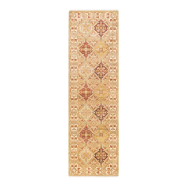 Mogul Hand-Knotted Runner Rug - Ivory, 2' 7" x 8' 9" For Sale