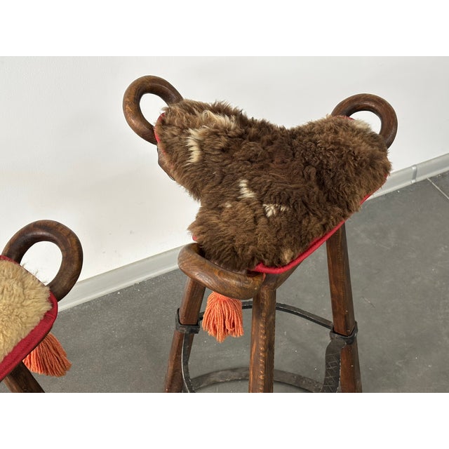 Vintage Brutalist Marbella Stools attributed to Sergio Rodrigues, 1970s, Set of 2 For Sale - Image 6 of 18