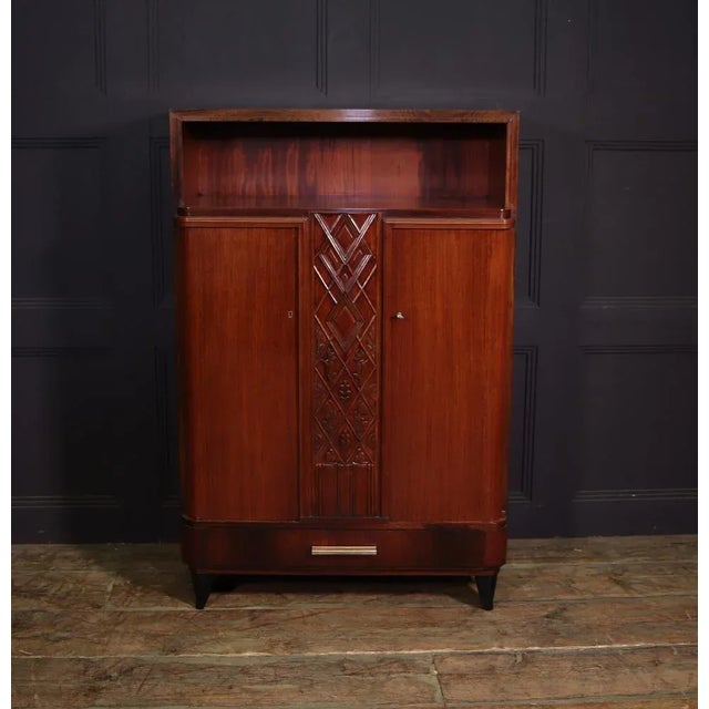 1920s Art Deco French Rosewood Cabinet For Sale - Image 5 of 12