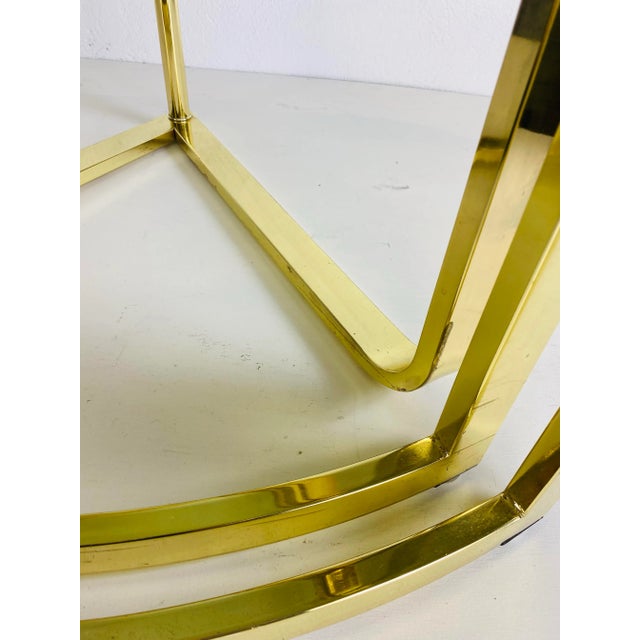 Design Institute of America Brass Modernist Nesting Tables For Sale - Image 9 of 12