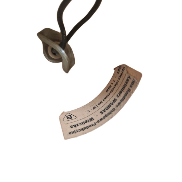 Metal Vintage Communist Pendant Lamp, Poland, 1970s For Sale - Image 7 of 9