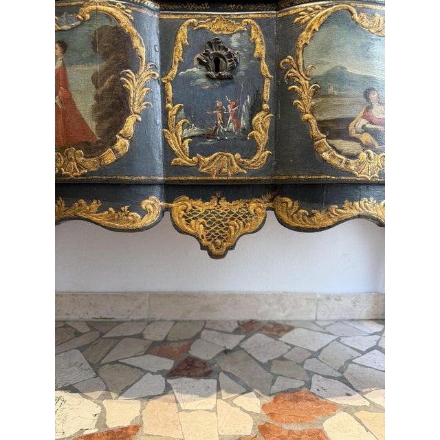 Carved, Lacquered and Painted Chest of Drawers, Sicily, 1700s For Sale - Image 15 of 18