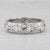 Vintage Diamond Wedding Anniversary Band Platinum Size 6.25 Stackable Ring For Sale In Greensboro - Image 6 of 7