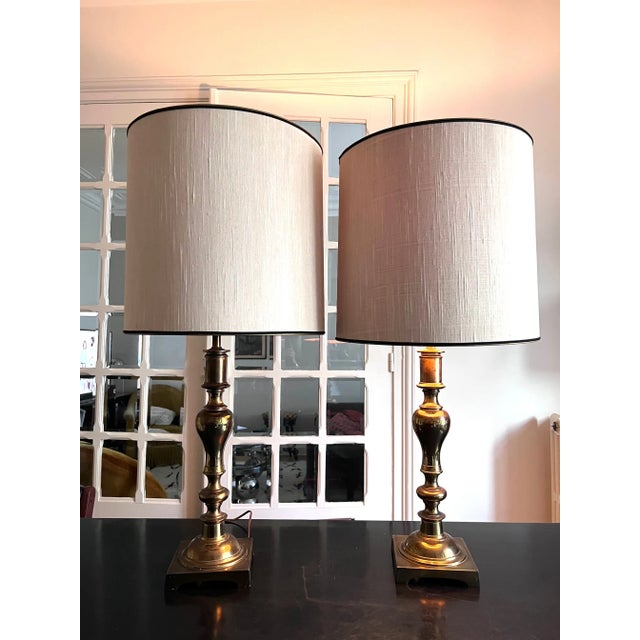 Large Brass Table Lamps from Stiffel, 1960s, Set of 2 For Sale - Image 12 of 12