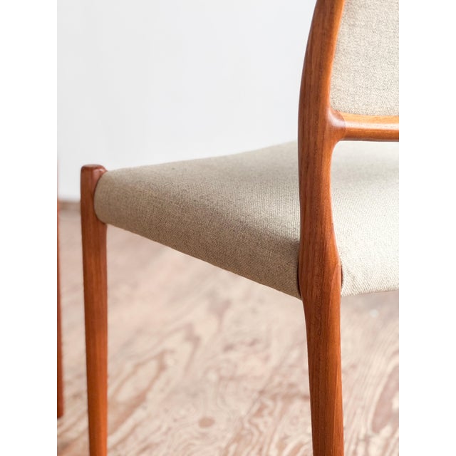 Mid-Century Model 80 Upholstered Chair by Niels O. Møller for J. L. Mollers, Set of 2 For Sale - Image 13 of 16
