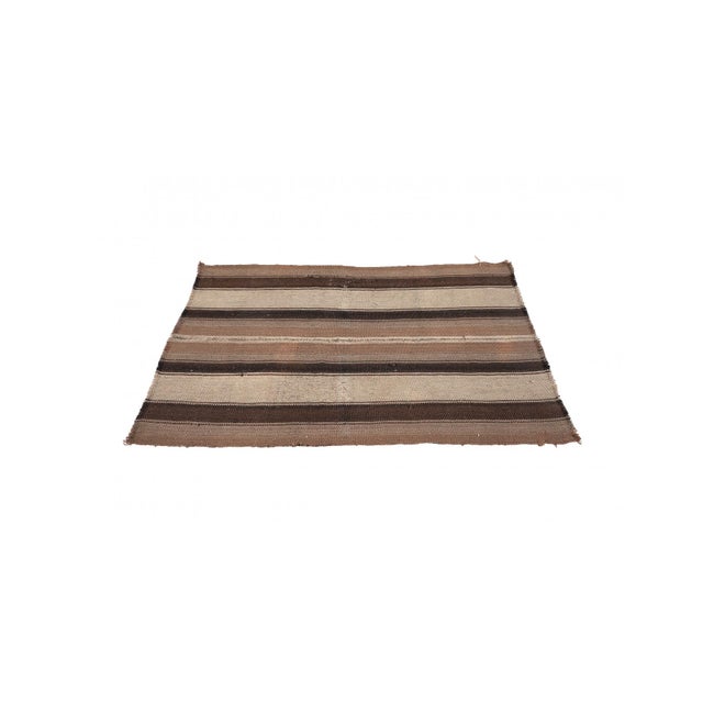 Mid-Century Modern Brown Vintage Small Kilim Rug - 2`9″ X 4`3″ For Sale - Image 3 of 6