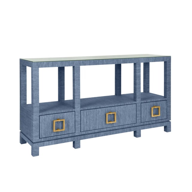 New special order item. Not vintage. A striking blend of form and texture, the Campbell BL console is wrapped in richly...