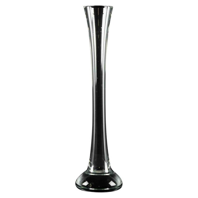 1970s Vintage One Flower Vase in Transparent Art Glass, Italy, 1970s For Sale - Image 5 of 5