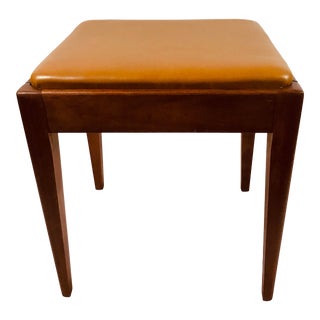 Mid Century Wooden Stool For Sale