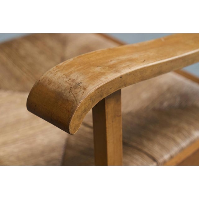 Armchair in Wood and Rush from Oscar Degeyter, Belgium, 1942 For Sale - Image 9 of 13