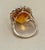 Metal 32 Carat Natural Oval Citrine Cocktail Ring in 14 Karat Yellow Gold, Estate For Sale - Image 7 of 18