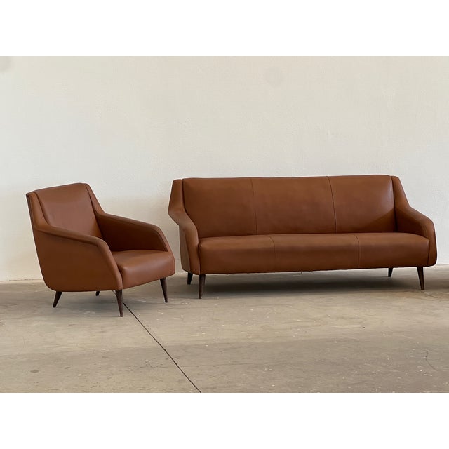 Model 802 Sofa and Armchairs by Carlo de Carli for Cassina, 1950s, Set of 3 For Sale - Image 11 of 18