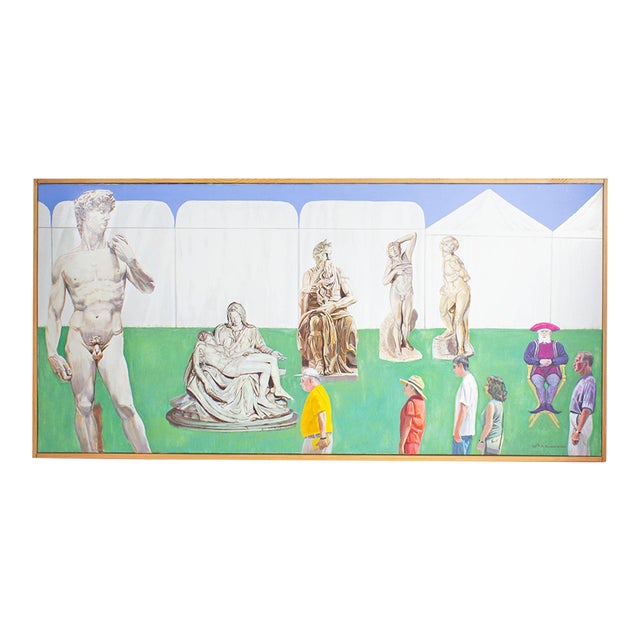 Oil on Canvas Painting Signed by Dr. Bernard Widen For Sale