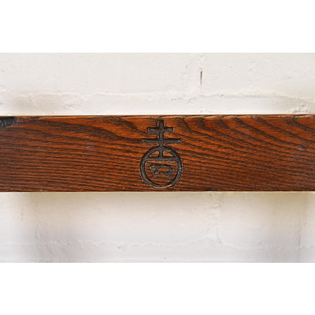 Roycroft Antique Mission Oak Arts & Crafts Ladder Back Desk Chair or Side Chair, Circa 1900 For Sale In South Bend - Image 6 of 12