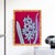 2020s Original Framed Flower Painting, White Red Botanical Wall Art, Oil Sticks on Canvas in Bamboo Frame, 11x14 Minimalist Boho Home Decor For Sale - Image 5 of 6