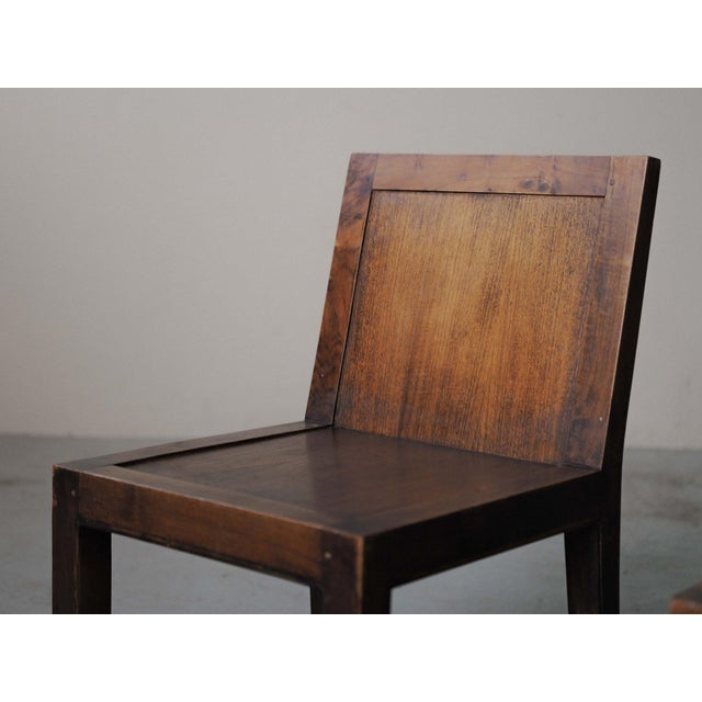 Architectural Oak Chairs, France, 1970, Set of 6 For Sale - Image 12 of 18