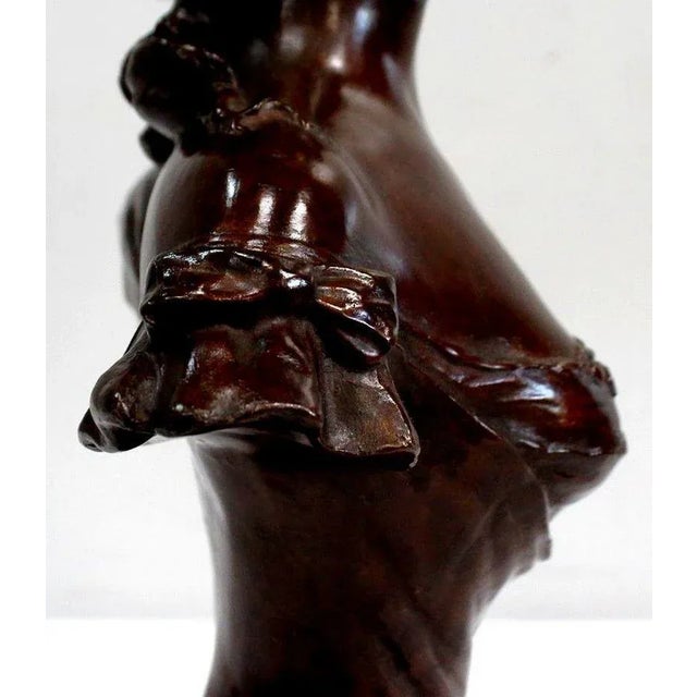 Bronze Woman with Hat by Meslais, Early 20th Century For Sale - Image 15 of 18