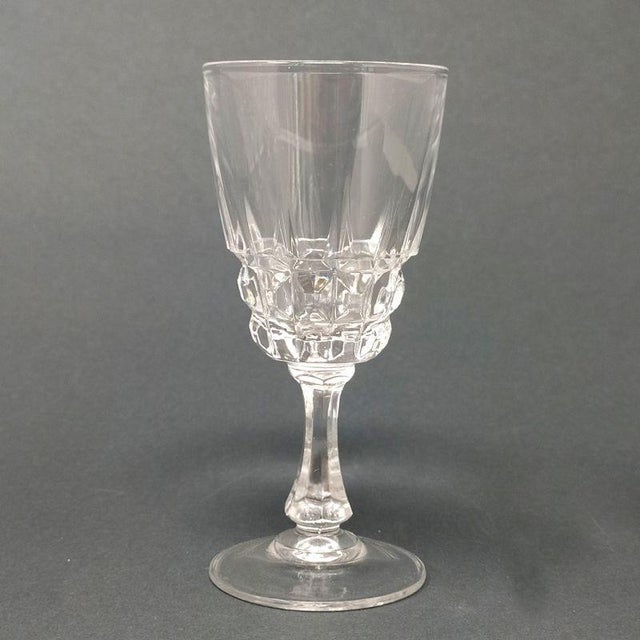 1950s Italian Crystal Decanter and Glasses Set, Set of 7 For Sale - Image 5 of 9