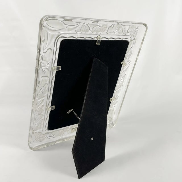 1980s Marquis by Waterford Crystal Glass Floral Frame - 8x10 For Sale - Image 5 of 5