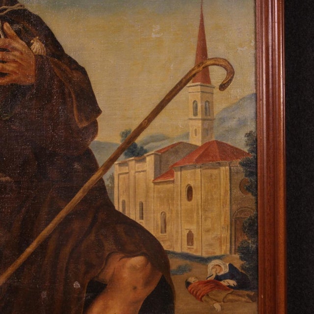 Italian Artist, Saint Roch, 1930, Oil on Canvas, Framed For Sale - Image 7 of 16
